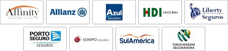 Affinity, Allianz, Azul, HDI,  Liberty, Porto Seguro, Sompo, Sul América, Tókio